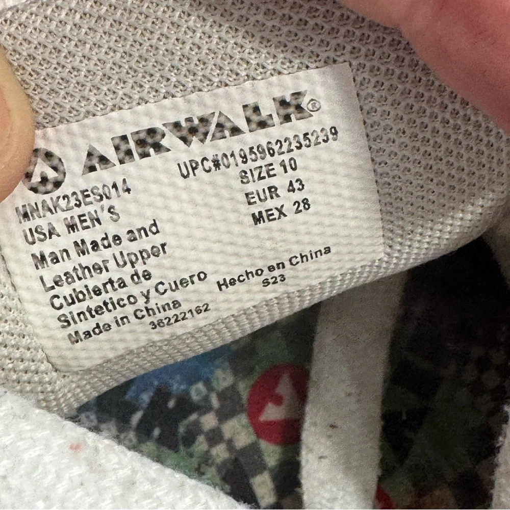 Airwalk Huntington Lace‎ Up Sneakers Men’s  Size 10 Cream White Skate Skateboard